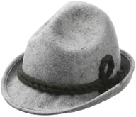 Czapki dla dzieci - Kapelusz Myśliwski Dziecięcy z Filcu Wełnianego, szary, 53 cm - miniaturka - grafika 1