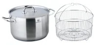 Garnki - Solingen CS CS Garnek z pokrywką i koszem do smażenia ze stali nierdzewnej PRO X 10 l - miniaturka - grafika 1