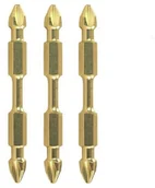 Nasadki do elektronarzędzi - MAKITA zestaw 3 szt. podwójnych końcówek udarowych Pozidriv PZ2/65mm, IMPACT GOLD MAKITA [B-45222] B-45222 - miniaturka - grafika 1