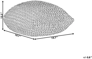 Beliani Puf 50 x 31 cm żółty CONRAD - Taborety i hokery - miniaturka - grafika 7