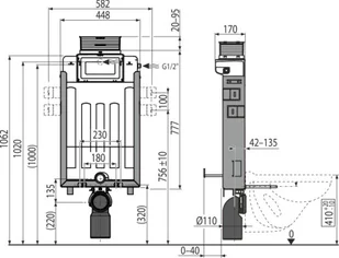 Alcaplast AM119/1000 Renovmodul - Stelaże i zestawy podtynkowe do WC - miniaturka - grafika 2