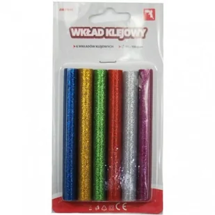 BREWIS Wkład klejowy brokatowy 11x100mm mix kolorów - 6 szt. - Przybory szkolne - miniaturka - grafika 2