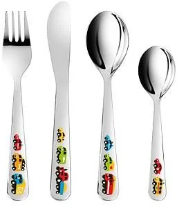 Tescoma Komplet sztućców dziecięce BAMBINI, autka, 4 szt. 668091 - Zestawy sztućców - miniaturka - grafika 2