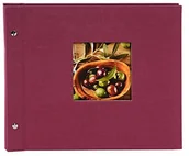 Albumy fotograficzne - Goldbuch Złota księga, album, Bella Vista, z pergaminowy satynowany przekładki do liści, 30 x 25 cm, 40 białych stron z gwintem, lnu, fuksja,,,,, 26808 26 808 - miniaturka - grafika 1