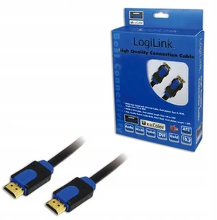 LogiLink KABEL HDMI/HDMI MĘSKI 15M HIGH SPEED WITH ETHERNET GOLDEN PLUG (CHB1115 - Kable miedziane - miniaturka - grafika 3