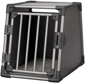 Sprzęt podróżny i transportery dla psów - Trixie Klatka transportowa z aluminium, rozmiar M, grafitowa, 39336 - miniaturka - grafika 1