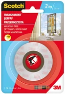 Taśmy izolacyjne i naprawcze - 3M Scotch Taśma montażowa Scotch 19mm/1,5m - przezroczysta UU004874085 - miniaturka - grafika 1