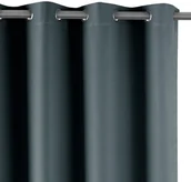 Koce - AmeliaHome AmeliaHome - Zasłony Zaciemniające na przelotkach Grafitowe BLACKOUT 140x245 cm 140x245 cm - miniaturka - grafika 1