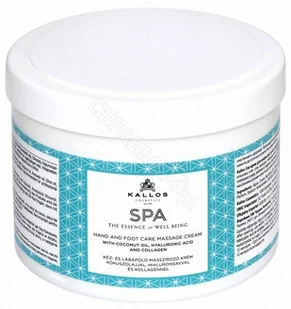 Kallos SPA, krem do masażu rąk i stóp Coconut & Collagen, 500 ml - Pielęgnacja stóp - miniaturka - grafika 4