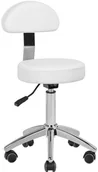 Krzesła i taborety kosmetyczne - ACTIVESHOP TABORET KOSMETYCZNY AM-304 BIAŁY - miniaturka - grafika 1