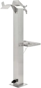 vidaXL Kran ogrodowy na słupku, stal nierdzewna, kwadratowy, 95 cm vidaXL - Inne akcesoria do nawadniania - miniaturka - grafika 4