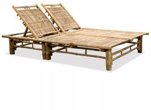 vidaXL 2-osobowy leżak z regulowanymi oparciami, 200 cm - Leżaki ogrodowe - miniaturka - grafika 2