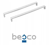 Akcesoria do armatury i ceramiki - Besco Uchwyt Wannowy Oxa Long White Modern Quadro - miniaturka - grafika 1