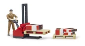 Figurki dla dzieci - Bruder 62210 Figurka kuriera Ups + akcesoria logistyczne - miniaturka - grafika 1