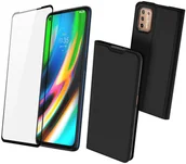 Etui i futerały do telefonów - Dux Ducis Braders Etui Czarny + szkło pełne do Motorola Moto G9 Plus - miniaturka - grafika 1