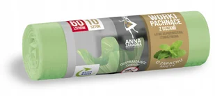 Anna Zaradna Worki na śmieci z uszami zapach Miętowy 60L 10szt - Worki na śmieci - miniaturka - grafika 4