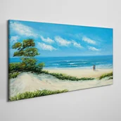 Obrazy i zdjęcia - PL Coloray Obraz na Płótnie wybrzeże para plaża morze 100x50cm - miniaturka - grafika 1