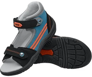 Bartek Sandałki na rzepy 11709-529 Czarne Turkus Sandały 27725 - Buty dla dziewczynek - miniaturka - grafika 3