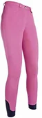 Bryczesy - HKM SPORTS EQUIPMENT bryczesy koty silikon pełny obszycie 3900 spodnie, różowy, 122 - miniaturka - grafika 1