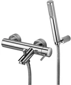 Baterie wannowe i prysznicowe - Paffoni Bateria wannowa ścienna LIGHT czarny nikiel Rubinetterie LIG023NKN - miniaturka - grafika 1