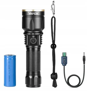Vayox Latarka Led Taktyczna Mocna Akumulatorowa Usb Zoom - Latarki - miniaturka - grafika 3