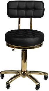 TABORET KOSMETYCZNY GOLD AM-961 CZARNY 131989 - Krzesła i taborety kosmetyczne - miniaturka - grafika 2