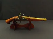 Repliki - broń - Denix SA REPLIKA NIEMIECKI PISTOLET SKAŁKOWY NA STOJAKU MODEL 1260L+801 1260L+801 - miniaturka - grafika 1