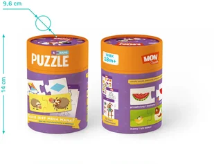 Dodo Toys Puzzle Gdzie jest moja mama$2748 10x2 el. dwustronne MON200101 MON200101 - Puzzle - miniaturka - grafika 5