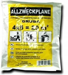 Folia Malarska 4 x 5 M Gruba Ochronna 18um - Folie i taśmy malarskie - miniaturka - grafika 2