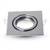 Oprawy, klosze i abażury - v-tac Oprawa Oczko V-TAC GU10 Kwadrat Ruchoma Chrom VT-7227 - miniaturka - grafika 1
