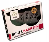 Zestawy do pokera - 2 x Karty Do Gry 100% Plastik Poker Brydż + Etui - miniaturka - grafika 1