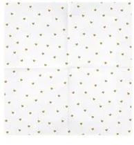 PartyDeco Serwetki "Złote Serca", białe, 33 cm, 20 szt SP33-49-008 - Gadżety dla niej i dla niego - miniaturka - grafika 2