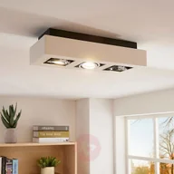 Lampy sufitowe - Lampenwelt 3-punktowy Spot sufitowy LED VINCE, Biały - miniaturka - grafika 1