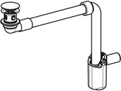 Syfony - Geberit Syfon umywalkowy oszczędzający miejsce chrom połysk 152.073.21.1 - miniaturka - grafika 1