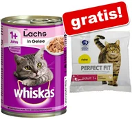 Mokra karma dla kotów - Whiskas Adult puszki 12 x 400 g + karma Perfect Fit Adult 1+ z kurczakiem 4 x 50 g gratis! Pasztet z drobiu - miniaturka - grafika 1