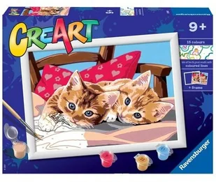 Ravensburger Malowanka CreArt Dwa słodkie kotki 28938 28938 - Zabawki kreatywne - miniaturka - grafika 3