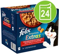 Mokra karma dla kotów - Purina Felix Megapakiet Sensations Extras w galarecie, 48 x 85 g - Mięsna różnorodność - miniaturka - grafika 1