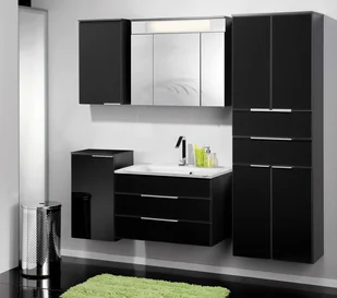 Fackelmann Szafka łazienkowa ze szklaną umywalką i podświetleniem KARA 80 cm4008033862950(80950/ 86295/ 86300) - Szafki łazienkowe - miniaturka - grafika 3