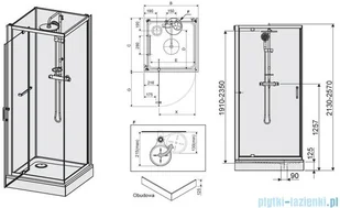 Sanplast Classic II 90x90 6020110131384S1 - Kabiny prysznicowe - miniaturka - grafika 3