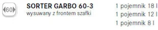 Franke Sortownik odpadów SORTER GARBO 60-3 121.0200.680 - Kosze na śmieci - miniaturka - grafika 8