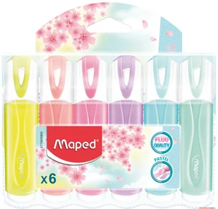 Maped Zakre. FLUO PEPS pastel mix kolor. 6 szt etui pud. z zaw. 742558 - Zakreślacze - miniaturka - grafika 2