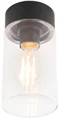 Lampy ogrodowe - QAZQA Nowoczesny plafon zewnętrzny czarny 22.6cm IP44 - Jarra - miniaturka - grafika 1