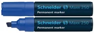 Markery permanentne - Schneider Permanent-marker Maxx 250, Cap wyłączania, wielokrotnego napełniania ink, klinowatym czubkiem 2 + 7 MM, niebieski 4004675000316 - miniaturka - grafika 1