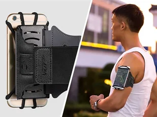 VUP+ Etui opaska sportowa armband VUP+ na ramię do telefonu Czarne 8158X1 - Etui i futerały do telefonów - miniaturka - grafika 4