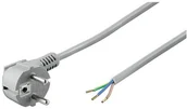 Kable - Wentronic przewód zasilający kątowy (wtyczka z zestykiem ochronnym na 3 luźne końce kabli) 2 m Szary 4040849500824 - miniaturka - grafika 1