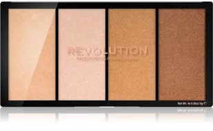Revolution Makeup Makeup Revolution Re-Loaded Paleta Rozświetlaczy Do Twarzy Lustre Lights Warm - Bronzery i konturowanie twarzy - miniaturka - grafika 2