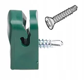 Akcesoria do ogrodzeń - Przelotka Do Drutu Zielona+wkręt Ogrodzenia 100szt - miniaturka - grafika 1