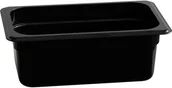 Pojemniki i kosze gastronomiczne - Stalgast Pojemnik GN 1/4 65 mm czarny poliwęglan 154062 - miniaturka - grafika 1