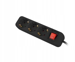 LANBERG Lanberg 3 gniazda Schuko 1.5m PS1-03F-0150-BK - Listwy zasilające - miniaturka - grafika 2