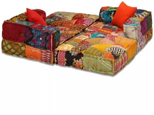 vidaXL Patchworkowa sofa modułowa, 3-osobowa - Sofy i kanapy vidaXL Patchworkowa sofa modułowa, 3-osobowa - Sofy i kanapy - miniaturka - grafika 8